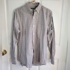 Van Heusen Men's Plaid Shirt - Red, Blue, White. Size S. #MP